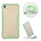 For iPhone SE 2022 / SE 2020 / 8 / 7 Acrylic + Color TPU Shockproof Case with Neck Lanyard(Avocado Green) - 2