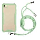 Acrylic + Color TPU Shockproof Case with Neck Lanyard For iPhone 8 Plus / 7 Plus(Avocado Green) - 1