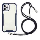 For iPhone 12 Acrylic + Color TPU Shockproof Case with Neck Lanyard - 1