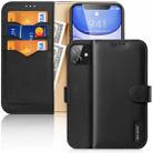 DUX DUCIS Hivo Series Cowhide + PU + TPU Leather Horizontal Flip Case with Holder & Card Slots For iPhone 11(Black) - 1