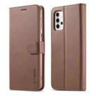 For Samsung Galaxy A32 5G LC.IMEEKE Calf Texture Horizontal Flip Leather Case, with Holder & Card Slots & Wallet & Photo Frame(Coffee) - 1