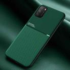 For Xiaomi Poco M3 Classic Tilt Strip Grain Magnetic Shockproof PC + TPU Case(Green) - 1