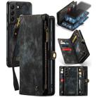 For Samsung Galaxy S21 5G CaseMe-008 Detachable Multifunctional Flip Leather Phone Case(Black) - 1