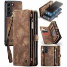 For Samsung Galaxy S21 5G CaseMe-008 Detachable Multifunctional Flip Leather Phone Case(Brown) - 1
