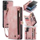 For Samsung Galaxy S21 5G CaseMe-008 Detachable Multifunctional Flip Leather Phone Case(Pink) - 1