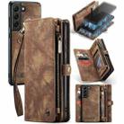 For Samsung Galaxy S21+ 5G CaseMe-008 Detachable Multifunctional Flip Leather Phone Case(Brown) - 1