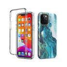 IMD 2 in 1 Upper Lower Cover Double-sided Film Marble Protective Case For iPhone 11(Green) - 1