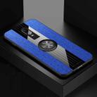For OnePlus 6 XINLI Stitching Cloth Texture Shockproof TPU Protective Case with Ring Holder(Blue) - 1