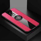 For OnePlus 6T XINLI Stitching Cloth Texture Shockproof TPU Protective Case with Ring Holder(Red) - 1