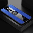 For Meizu Note 8 XINLI Stitching Cloth Texture Shockproof TPU Protective Case with Ring Holder(Blue) - 1