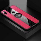 For Meizu Note 9 XINLI Stitching Cloth Texture Shockproof TPU Protective Case with Ring Holder(Red) - 1