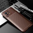 For Xiaomi Mi 11 Carbon Fiber Texture Shockproof TPU Case(Brown) - 2