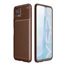 For vivo Y52s / iQOO U3 Carbon Fiber Texture Shockproof TPU Case(Brown) - 1