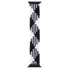 Plastic Buckle Mixed Color Nylon Braided Single Loop Watch Band For Apple Watch Series 7 45mm / 6 & SE & 5 & 4 44mm / 3 & 2 & 1 42mm, Size:S(Checkered Black White) - 1