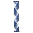 Plastic Buckle Mixed Color Nylon Braided Single Loop Watch Band For Apple Watch Ultra 49mm&Watch Ultra 2 49mm / Series 9&8&7 45mm / SE 3&SE 2&6&SE&5&4 44mm / 3&2&1 42mm, Size:M(Checkered Blue White) - 1