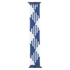 Plastic Buckle Mixed Color Nylon Braided Single Loop Watch Band For Apple Watch Ultra 49mm / Series 8&7 45mm / SE 2&6&SE&5&4 44mm / 3&2&1 42mm, Size:XL(Checkered Blue White) - 1