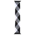 Plastic Buckle Mixed Color Nylon Braided Single Loop Watch Band For Apple Watch Ultra 49mm / Series 8&7 45mm / SE 2&6&SE&5&4 44mm / 3&2&1 42mm, Size:XL(Checkered Black White) - 1