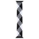 Plastic Buckle Mixed Color Nylon Braided Single Loop Watch Band For Apple Watch Ultra 49mm / Series 8&7 45mm / SE 2&6&SE&5&4 44mm / 3&2&1 42mm, Size:XXL(Checkered Black White) - 1