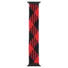 Plastic Buckle Mixed Color Nylon Braided Single Loop Watch Band For Apple Watch Series 8&7 41mm / SE 2&6&SE&5&4 40mm / 3&2&1 38mm, Size:S(Checkered Red Black) - 1