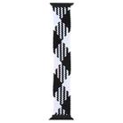 Plastic Buckle Mixed Color Nylon Braided Single Loop Watch Band For Apple Watch Series 8&7 41mm / SE 2&6&SE&5&4 40mm / 3&2&1 38mm, Size:M(Checkered Black White) - 1