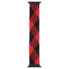 Plastic Buckle Mixed Color Nylon Braided Single Loop Watch Band For Apple Watch Series 8&7 41mm / SE 2&6&SE&5&4 40mm / 3&2&1 38mm, Size:M(Checkered Red Black) - 1