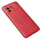 For Xiaomi Mi 11 Litchi Texture TPU Shockproof Case(Red) - 2