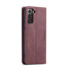 For Samsung Galaxy S21 5G CaseMe 013 Multifunctional Horizontal Flip Leather Case with Holder & Card Slot & Wallet(Wine Red) - 3