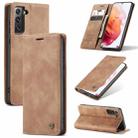 For Samsung Galaxy S21+ 5G CaseMe 013 Multifunctional Horizontal Flip Leather Case with Holder & Card Slot & Wallet(Brown) - 1