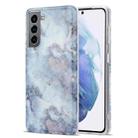 For Samsung Galaxy S21+ 5G TPU Glossy Marble Pattern IMD Protective Case(Earthy Grey) - 1
