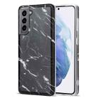 For Samsung Galaxy S21+ 5G TPU Glossy Marble Pattern IMD Protective Case(Black) - 1