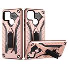 For OPPO A15 Shockproof TPU + PC Protective Case with Holder(Rose Gold) - 1