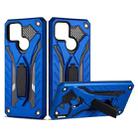 For OPPO A15 Shockproof TPU + PC Protective Case with Holder(Blue) - 1