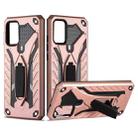 For Samsung Galaxy A02s (US Version) Shockproof TPU + PC Protective Case with Holder(Rose Gold) - 1