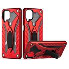 For Samsung Galaxy A12 5G Shockproof TPU + PC Protective Case with Holder(Red) - 1