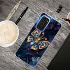 For OnePlus 9 Shockproof Painted Transparent TPU Protective Case(Jewel Butterfly) - 1