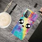 For Samsung Galaxy A32 5G Shockproof Painted Transparent TPU Protective Case(Starry Cute Cat) - 1