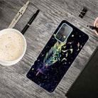 For Samsung Galaxy A52 5G / 4G Shockproof Painted Transparent TPU Protective Case(Colorful Feathers) - 1
