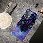 For Samsung Galaxy A52 5G / 4G Shockproof Painted Transparent TPU Protective Case(Purple Tiger) - 1