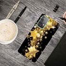 For Samsung Galaxy A72 5G / 4G Shockproof Painted Transparent TPU Protective Case(Gold Star) - 1