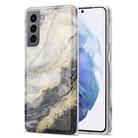 For Samsung Galaxy S21+ 5G TPU Gilt Marble Pattern Protective Case(Black Grey) - 1