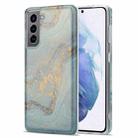 For Samsung Galaxy S21+ 5G TPU Gilt Marble Pattern Protective Case(Light Blue) - 1