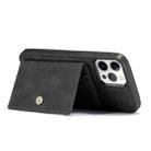 For iPhone 12 mini JEEHOOD Retro Magnetic Detachable Protective Case with Wallet & Card Slot & Holder (Black) - 6