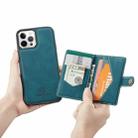For iPhone 12 mini JEEHOOD Retro Magnetic Detachable Protective Case with Wallet & Card Slot & Holder (Blue) - 8