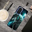 For OnePlus 9 Shockproof Painted Transparent TPU Protective Case(Moonlight Wolf) - 1