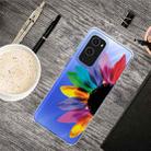 For OnePlus 9 Shockproof Painted Transparent TPU Protective Case(Sun Flower) - 1