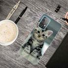 For Samsung Galaxy A32 5G Shockproof Painted Transparent TPU Protective Case(Sitting Cat) - 1