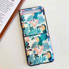 For Samsung Galaxy Z Flip Jungle Flowers Pattern Single Vertical Flip Protective Case(Long-billed Bird) - 1