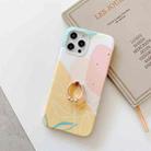 For iPhone 11 Watercolor Painting Series Half Coverage IMD Workmanship Protective Case with Ring Holder (DX-48) - 1