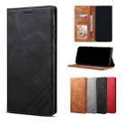 For Samsung Galaxy A21 GUSSIM GS-001 Business Style Horizontal Flip Skin Feel PU Leather Case with Holder & Card Slots & Wallet & Photo Frame(Black) - 1