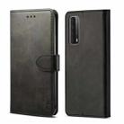 For Huawei P Smart 2021 GUSSIM GS-001 Business Style Horizontal Flip Skin Feel PU Leather Case with Holder & Card Slots & Wallet & Photo Frame(Black) - 1